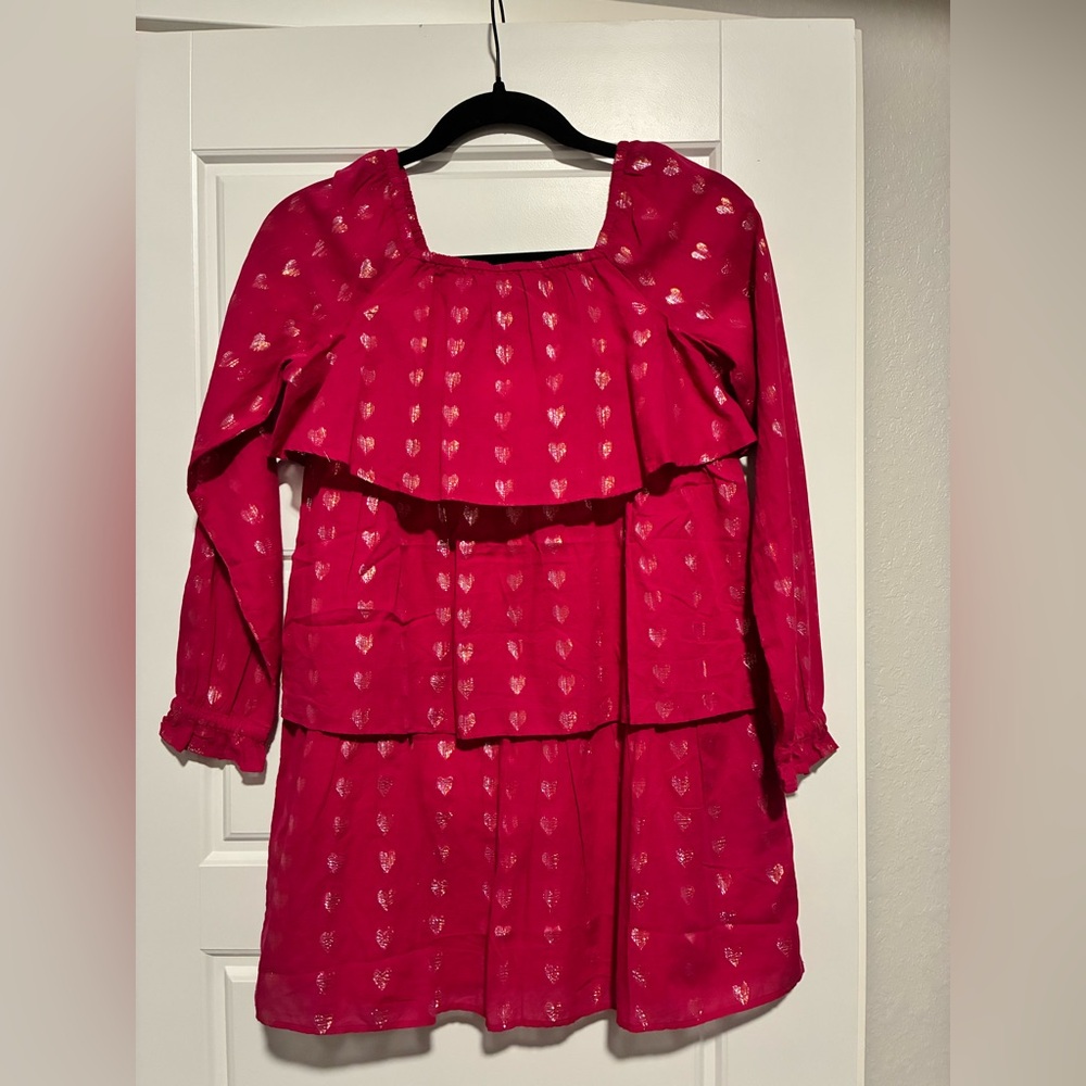 NWT** Crewcuts Fuchsia Heart Dress! - Picture 3 of 4
